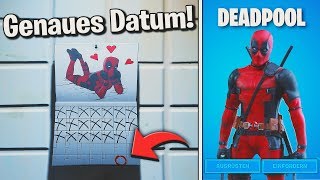 DEADPOOL KALENDER in Fortnite 😲 Genaues Datum für Deadpool  Detu [upl. by Glynis]