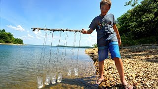 Kids Build PRIMITIVE Fish Traps to catch Bait ACTUALLY WORKED [upl. by Flemming]