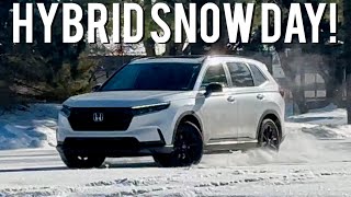 2024 Honda CRV SportL Hybrid AWD  POV Owner Winter Driving Review  Snow Mode Handling amp More [upl. by Nich]