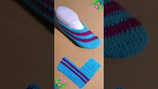 Easy crochet slippers for ladies 🪡🧶 shorts trending knittingsocks woolensocks wintershoes Diy [upl. by Hock]