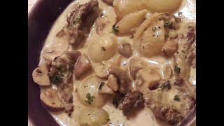 La SAUCE CREME aux CHAMPIGNONS et VIANDE de BOEUF [upl. by Eseela]