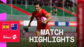 VAMOS Spain  Spain v New Zealand  HSBC SVNS Dubai 2024  Mens Match Highlights [upl. by Eiro336]