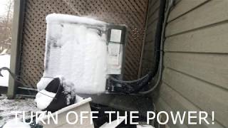 How to Defrost a Iced up Heat Pump [upl. by Acirred]