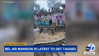 Bel Air mansion is latest to get hit with graffiti [upl. by Ris]