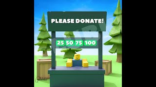 NEW FREE DONATION GAME ON ROBLOX [upl. by Fianna640]