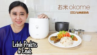 Masakan Nusantara Nasi Liwet Super Simple  Review OKOME Low Sugar Rice Cooker UMEDA [upl. by Sara-Ann391]