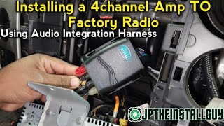 how to install a 4 channel amp to a factory radio using audio integration harness ford f150 [upl. by Margalo]