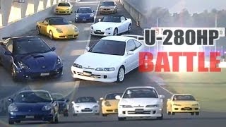 ENG CC U280HP Battle  Integra R S2000 Boxter S15 Celica MRS B4 Tsukuba 2000 [upl. by Tem173]