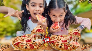 Best Delicious Pizza Eating Challange in Village We Role [upl. by Sidnarb]