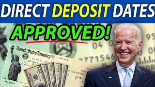 Congress Approves Direct Deposit STIMULUS CHECKS DATE “CONFIRMED” For SS SSI SSDI [upl. by Carli]