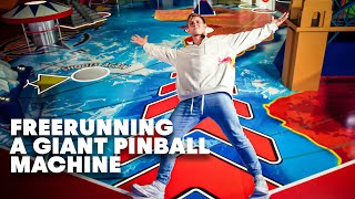 Freerunning In The Worlds Biggest Pinball Machine [upl. by Seidule]