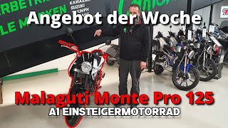 Motorrad Christiansen ANGEBOT DER WOCHE  Malaguti Monte Pro 125  A1 Bike  AnfängertauglichDE HD [upl. by Eadahc]