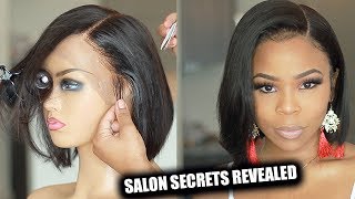 SALON SECRETS REVEALED Lace Frontal Wig for beginners  My First wig [upl. by Fenwick]