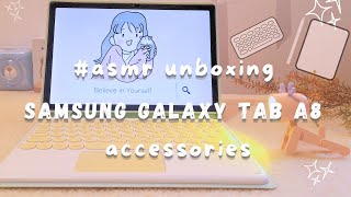 samsung galaxy tab A8 accessories aliexpress parcel unboxing aesthetic asmr [upl. by Dasha433]