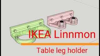 Ikea Linnmon 16353 Table Leg Holders [upl. by Largent222]