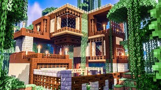 Minecraft Jungle House Tutorial  How to Build House in Survival [upl. by Okeim]