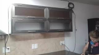 Cocina integral de aluminio y vidrio [upl. by Eitsyrc]