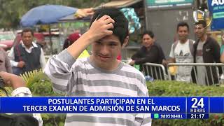 Miles de postulantes rinden examen de admisión en Universidad San Marcos [upl. by Ardnwahsal809]