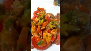 Simple chicken wok recipe Recipe in the description [upl. by Yemerej389]