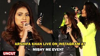 Tik Toker Arishfa Khan Arrive At Beauty Brand Mishy Me Event And Instagram Live Masti With Her Fans [upl. by Fania996]