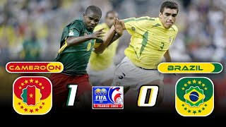 Cameroon 🇨🇲 × 🇧🇷 Brazil  1 × 0  HIGHLIGHTS  All GOALS  Cup confédérations 2003 [upl. by Dnalhsa]