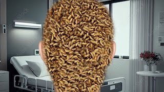 ASMR Trypophobia Ticks and Worms Infected From Back Head  ASMR 2D Treatment Animation [upl. by Henry793]