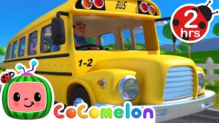 🚍 Wheels on the Bus KARAOKE 🚍 2 HOURS OF CoComelon  Sing Along With Me  Moonbug Kids Songs [upl. by Gnav]