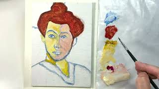 Madame Matisse How To Paint Like MatisseFauvism Easy Acrylic Painting Tutorial For Beginners 407 [upl. by Femi]