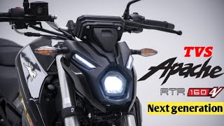 Tvs apache rtr 160 4v next generation model launch in India 2024  features price  tvs apache rtr [upl. by Apul709]