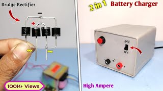 How to Make 2 in 1 Battery Charger  12 Volt and 24 Volt Battery Charger  5 Ampere Battery Charger [upl. by Enicnarf]