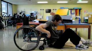 Transfering from floor to wheelchair [upl. by Pirri]