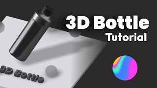 How To Make a 3D Bottle Asset using Spline [upl. by Llenehs]