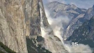 Second Massive Rockfall In Two Days Strikes Yosemite Valley [upl. by Teillo382]