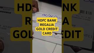 HDFC bank regalia gold credit card credit hdfcbank [upl. by Aneeuq]