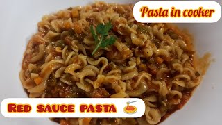 Desi Indian style Pasta In Cooker  one pot pasta recipe pasta desipasta onepotricerecipe [upl. by Jacki]