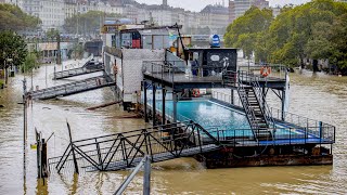 Hochwasser und reißende Flüsse in Wien [upl. by Aihsrop]