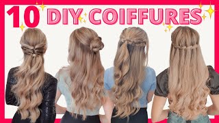 10 COIFFURE OUVERTE CHEVEUX LONG 💗 DIY COIFFURE CHEVEUX LONG 💗 NOUVELLE COIFFURE MARIAGE [upl. by Modesta]