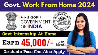 Govt Internship At Home  RBI Placement Scheme 2024  Govt Work From Home 2024 [upl. by Gnoy]