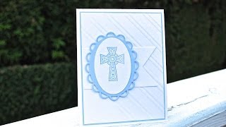 Make a handmade Christening Baptism Card [upl. by Ahcsrop]