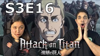 UNBELIEVABLE Death of Erwin Smith Attack on Titan Reaction  AoT 3X16  First Time Watching [upl. by Aztin914]