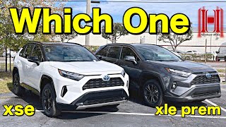 2024 Toyota Rav4 Hybrid XLE Premium vs Rav4 XSE Comparison All Specs amp Test Drive [upl. by Ainnos]