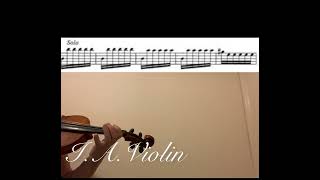 AVivaldi violin concerto in G major 3rd movement Allegrosheet musicclose up accompaniment [upl. by Redla]