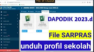 🔴DAPODIK 2023d Cara unduh Profil Sekolah  File Sarpras [upl. by Larrej497]