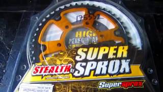 HOW TO INSTALL A SUPER SPROX REAR MOTORCYCLE SPROCKET [upl. by Ilegna]