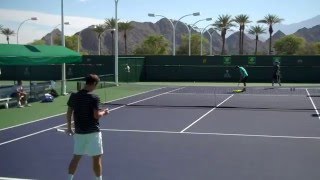 Tomas Berdych Forehand Practice Indian Wells 2016 [upl. by Stodder]