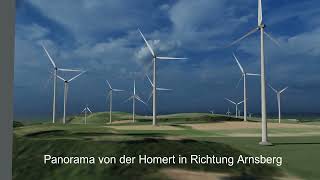 Panorama von der Homert in Richtung Arnsberg Windkraftanlagen 112024 [upl. by Henrion]