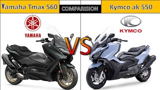 2023 Yamaha T Max 560 vs Kymco ak 550 Engine Specification amp Futures Comparison [upl. by Lodie]