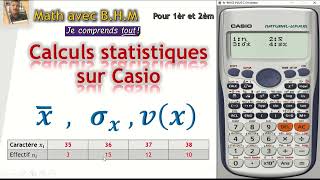 calcules statistiques simple avec calculatrice Casio 991fx [upl. by Roxy]