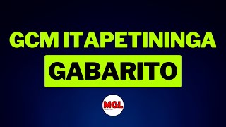 GCM Itapetininga  Gabarito e análise de recursos [upl. by Sellma]