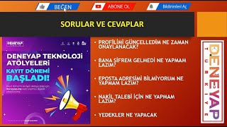 Deneyap Teknoloji Atölyeleri Profil Onaylatma Nakil Talebi Girme Yedekler ve Şifre Gelmeyenler İçin [upl. by Zeuqcaj365]